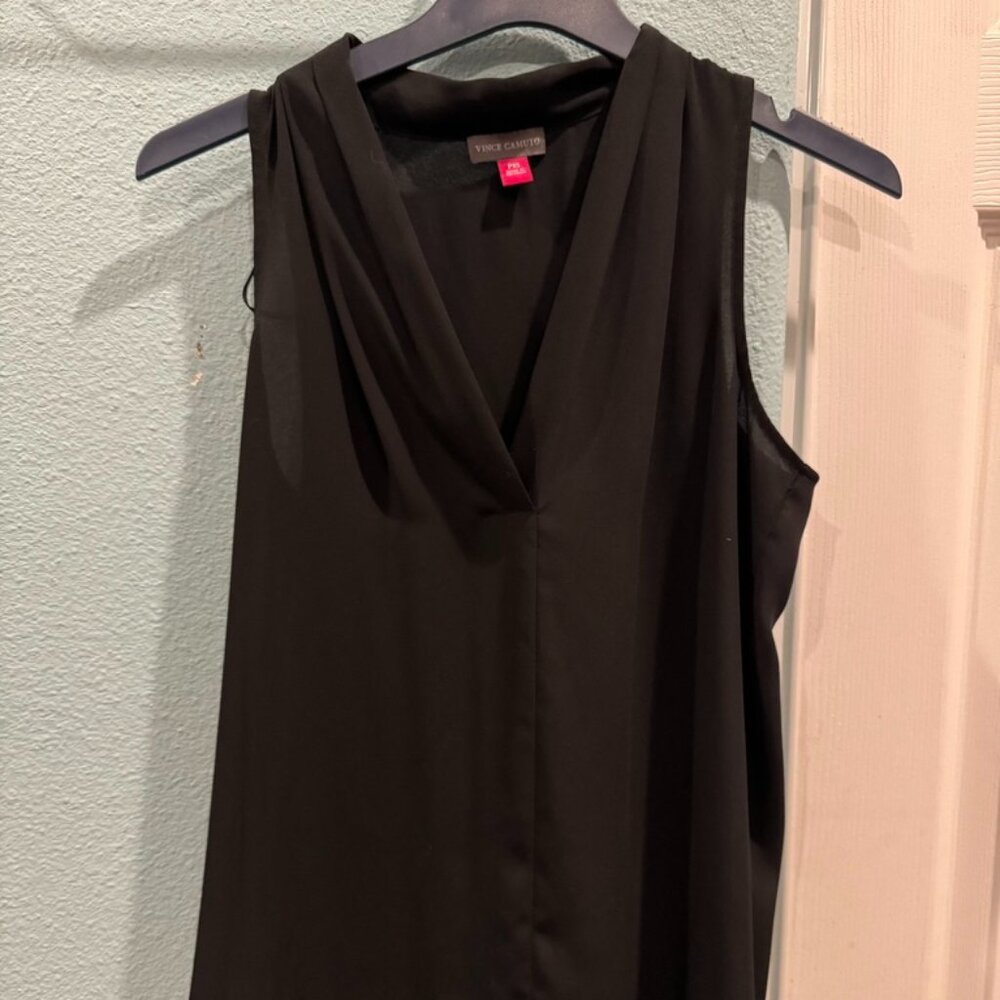 Two (2) Vince Camuto Black Sleeveless Tops (PXS and PS)